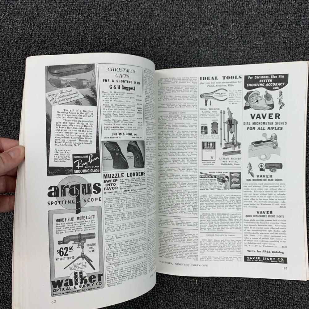 Vintage The American Rifleman Magazine December 1941 Sporting Hunting Firearms - Picture 5 of 11